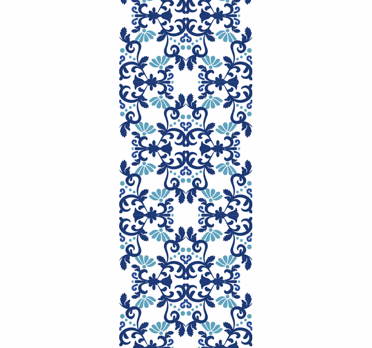 Retro rullegardin klassisk vintage damask stil - TenStickers