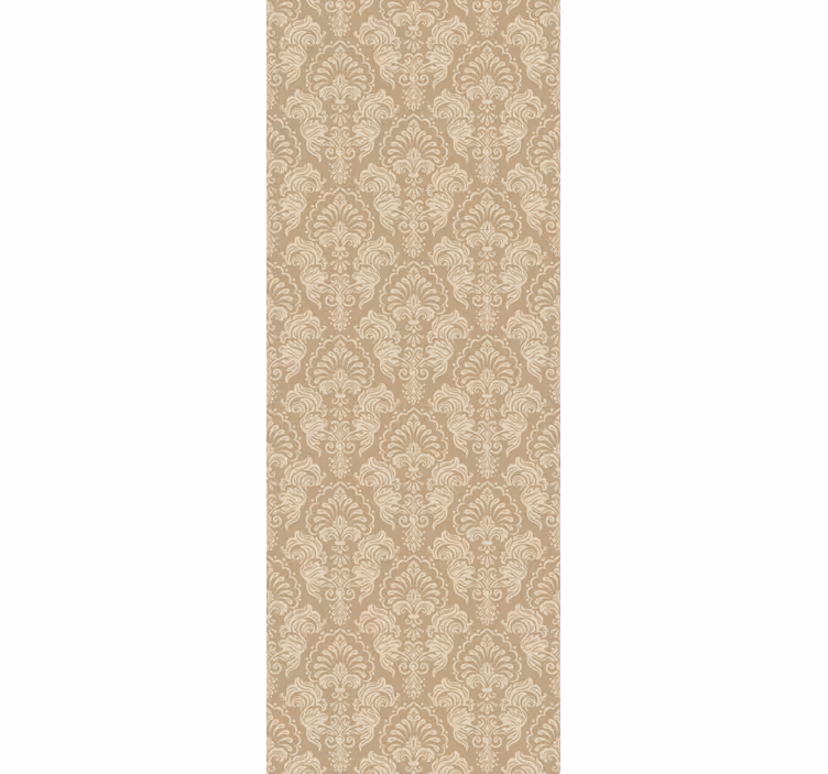 Retro rullegardin i beige damask stil - TenStickers