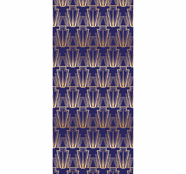 Retro rullegardin med gradient guld kunstmønster - TenStickers