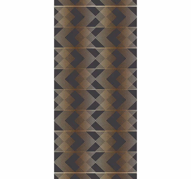 Retro rullegardin med gyldne gradient linjer - TenStickers
