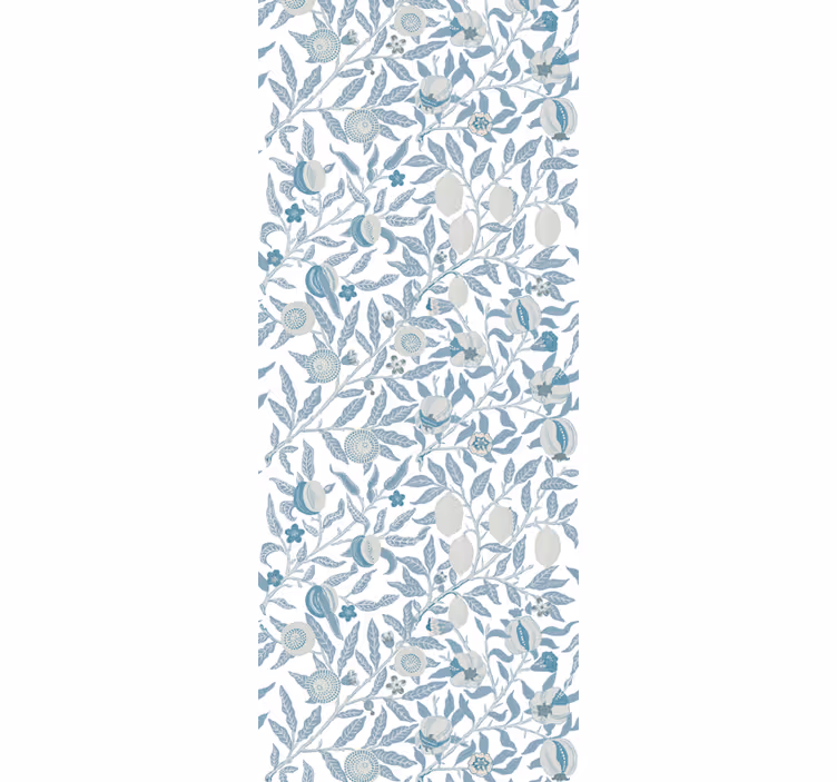 Retro rullegardin blå blomster i victoriansk stil - TenStickers
