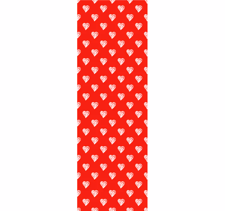 Retro rullegardin med mønster af hjerter og linjer - TenStickers