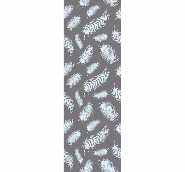 Retro rullegardin med boho fjer på mørk baggrund - TenStickers