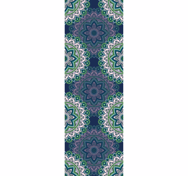 Retro rullegardin med glasmaleri mandala - TenStickers