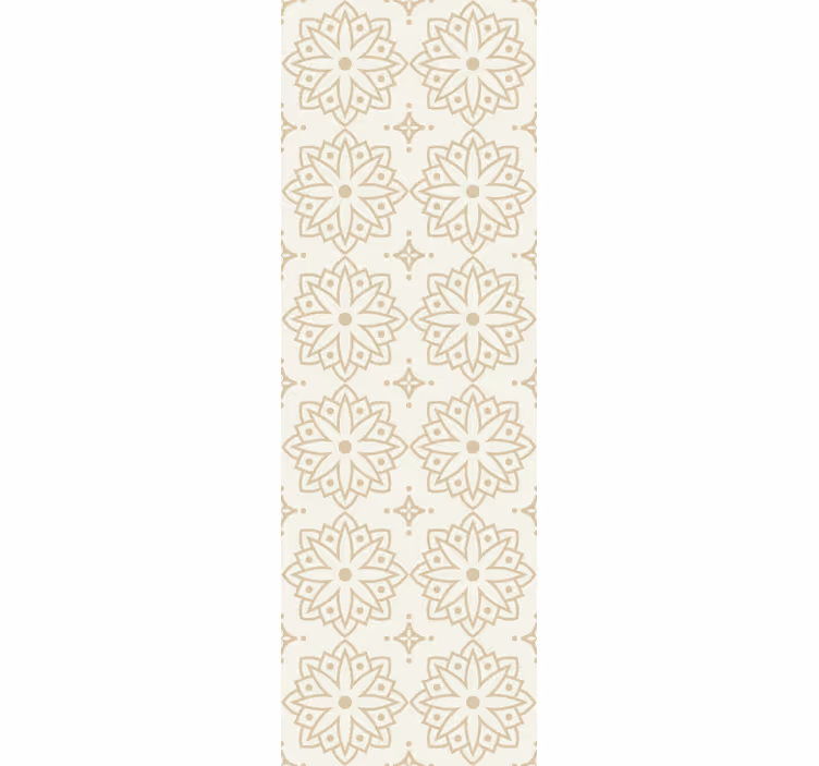 Retro rullegardin i creme mandala mønster - TenStickers