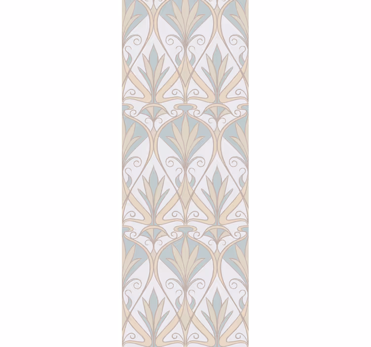Retro rullegardin med botanisk retro blomstermønster - TenStickers