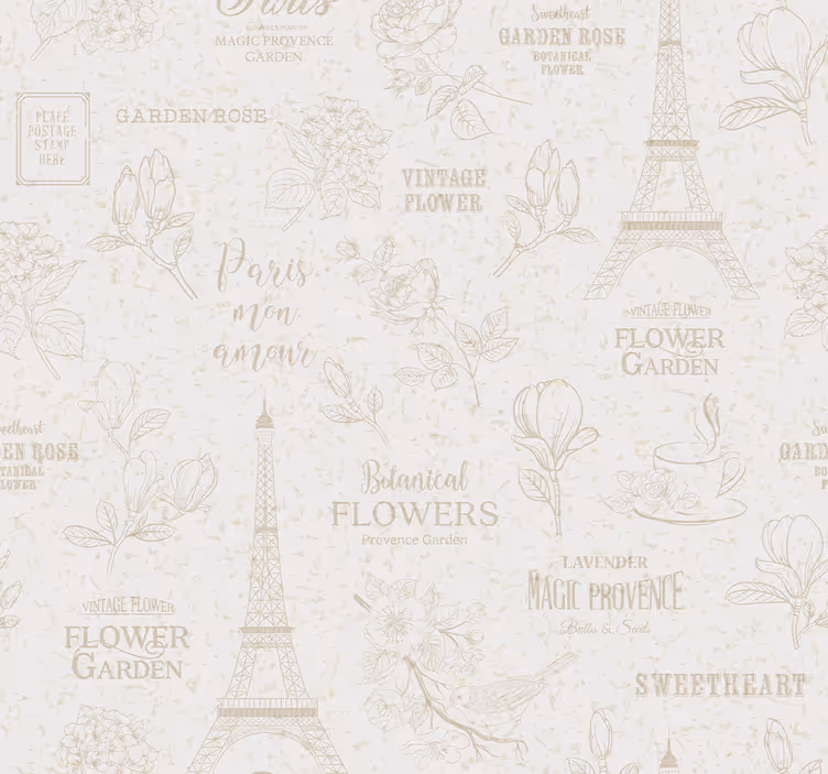 Retro rullegardin i paris stil - TenStickers