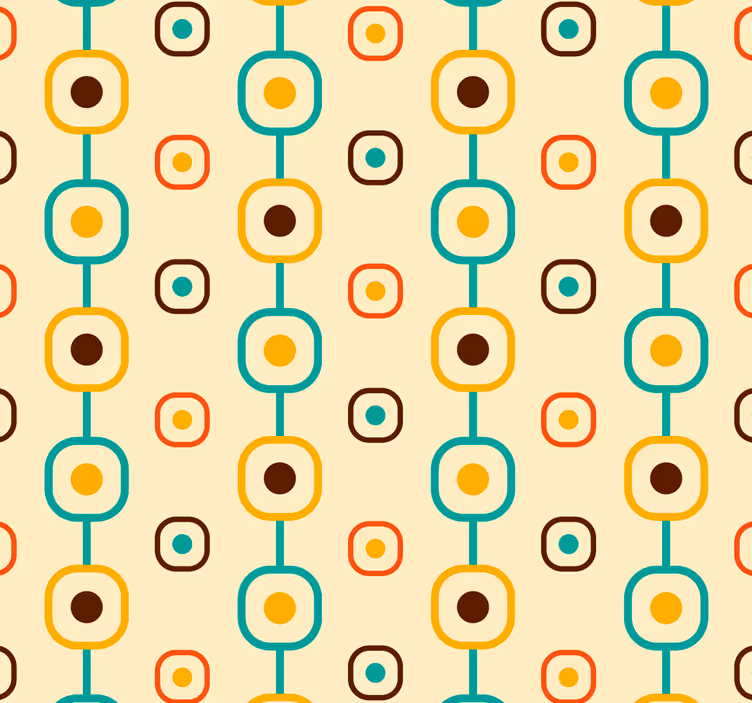 Retro rullegardin 60er geometrisk - TenStickers