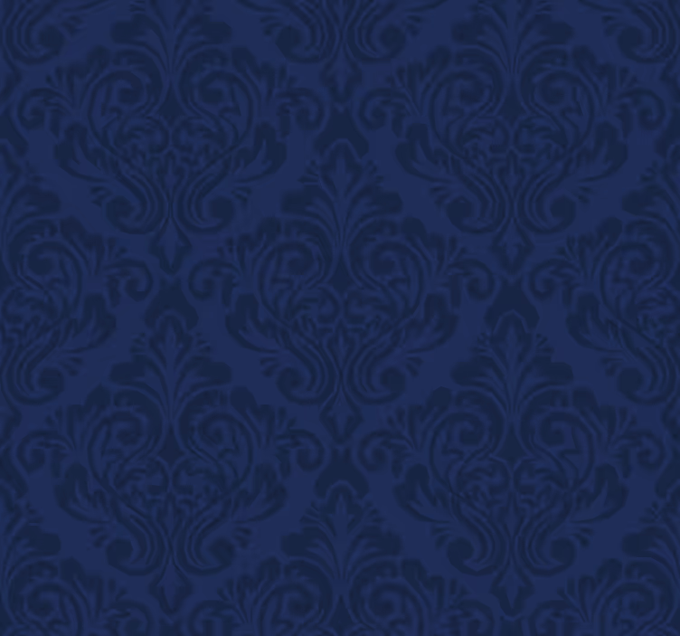 Retro rullegardin marineblå damask - TenStickers