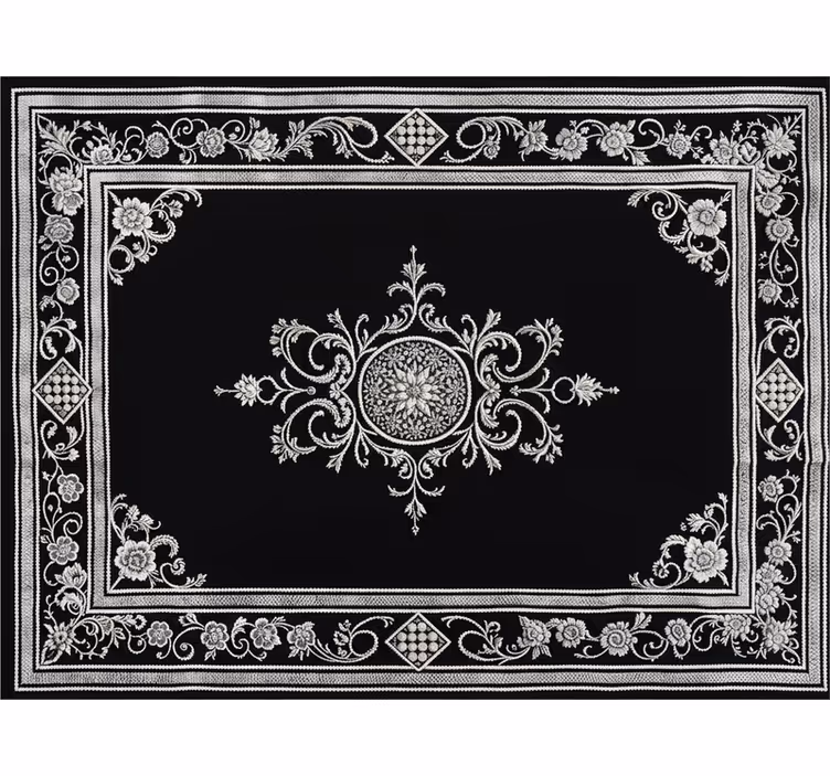Sort rullegardin klassisk orientalsk design - TenStickers
