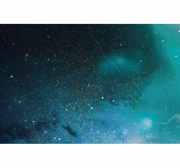 Rullegardiner til stue i blå og grøn meteorskur - TenStickers