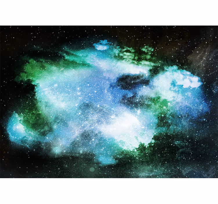 Rullegardiner til stue med fantastisk kosmisk regn - TenStickers