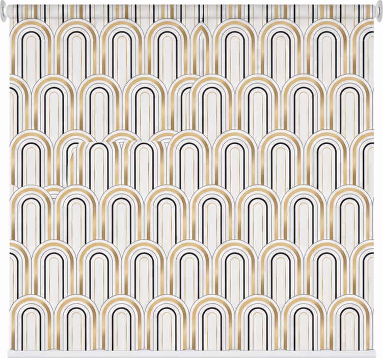 Rullegardiner til stue med art deco geometriske figurer - TenStickers