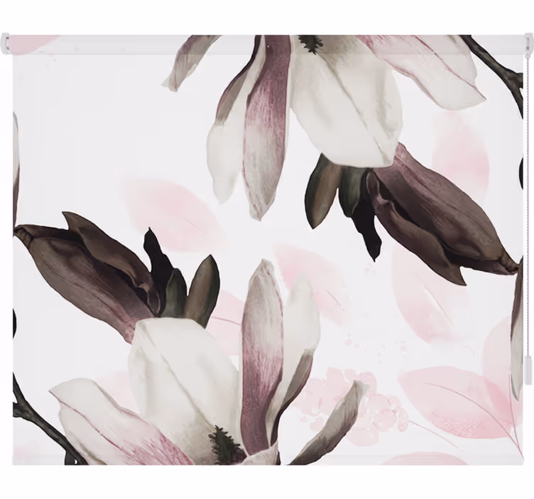 Rullegardiner til stue i glamourøs blomsterdesign - TenStickers
