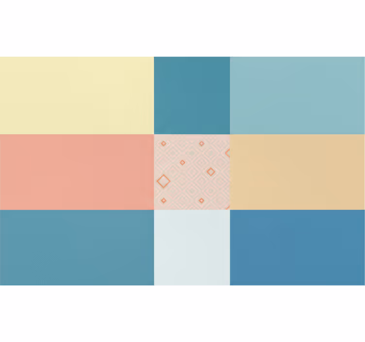 Rullegardiner til stue farverigt retro patchwork - TenStickers
