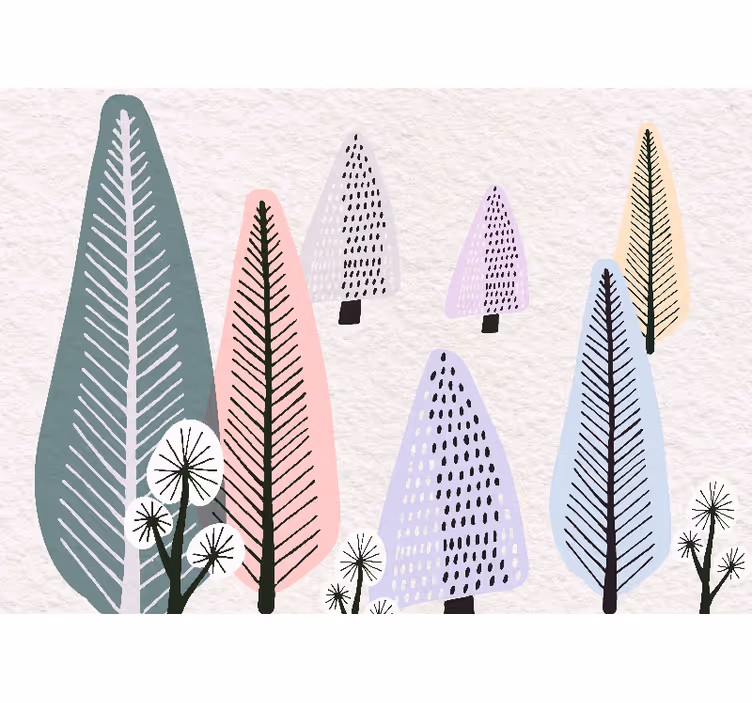Rullegardiner til stue woodland walz - TenStickers
