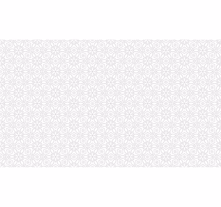 Hvid rullegardin med blomsterdesign - TenStickers