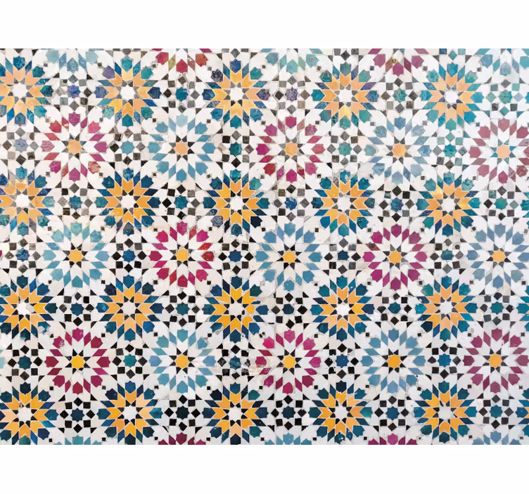 Soveværelse rullegardiner blomsterfarvet mosaik - TenStickers