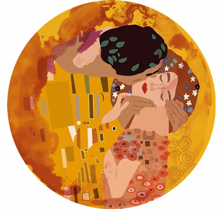 Soveværelse rullegardiner klimts kys - TenStickers