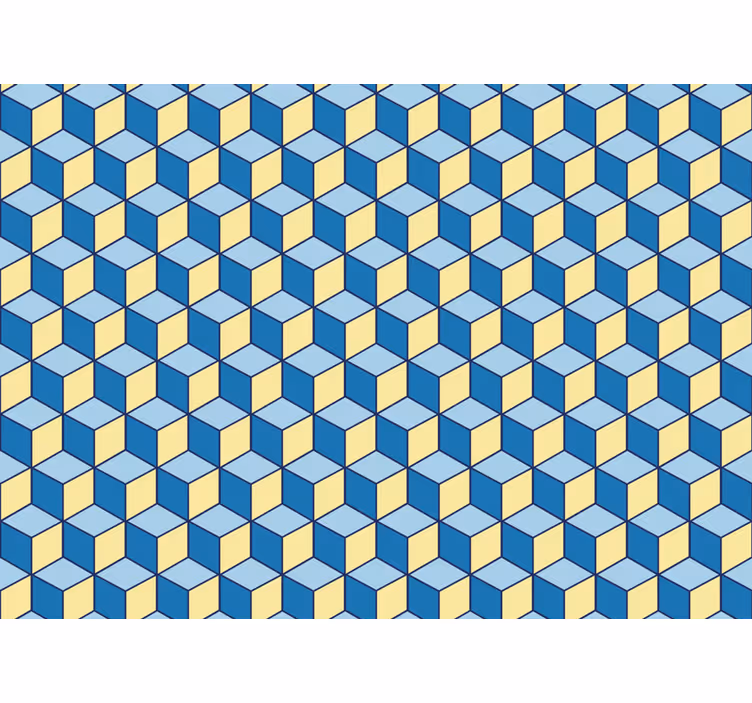 Soveværelse rullegardiner 3d effekt blå terninger - TenStickers
