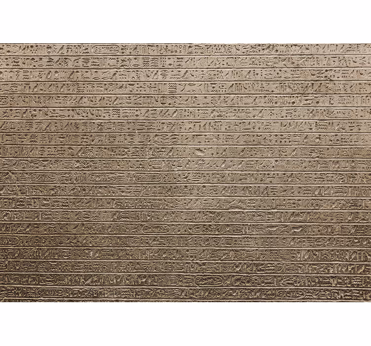 Beige rullegardin med egyptiske hieroglyffer - TenStickers
