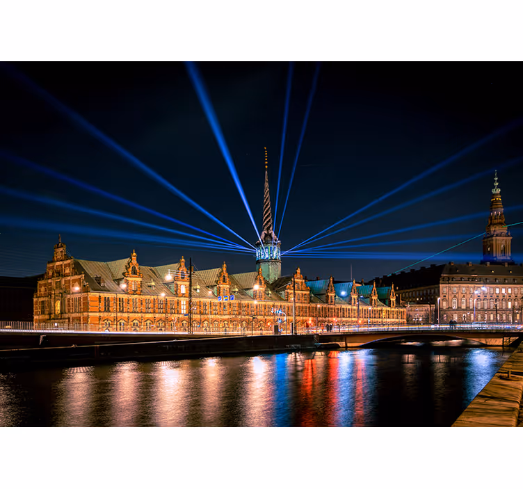 Soveværelse rullegardiner københavn tivoli om natten - TenStickers