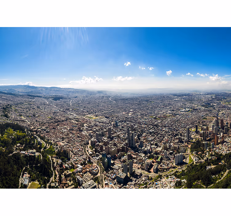 Soveværelse rullegardiner med udsigt til bogotá - TenStickers