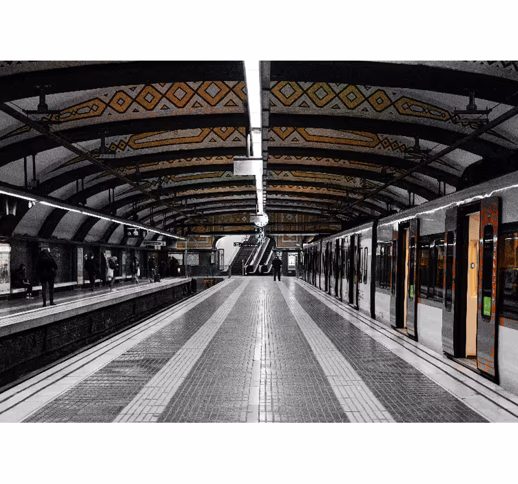 Soveværelse rullegardiner metro station 3d - TenStickers