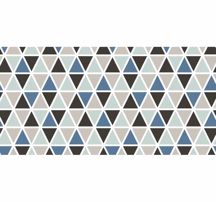 Grå rullegardin med grå og blå geometrisk mønster - TenStickers