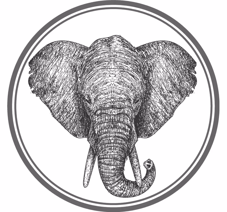 Grå rullegardin grå elefant - TenStickers
