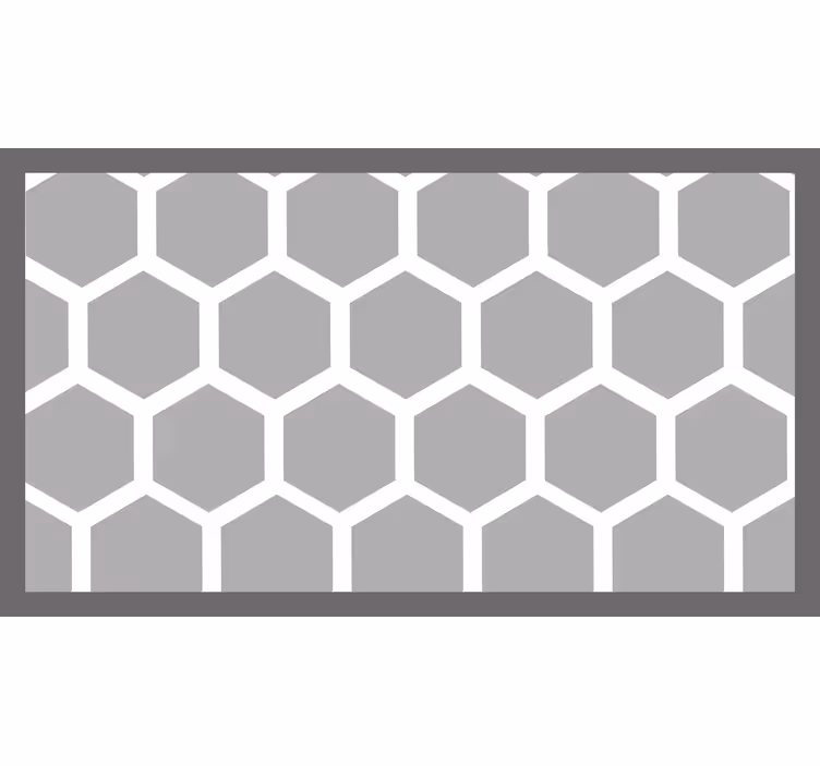 Grå rullegardin med hvide geometriske femkanter - TenStickers