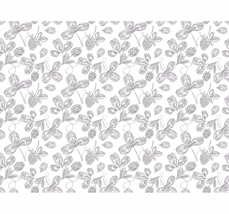 Grå rullegardin med blomsterbroderi - TenStickers