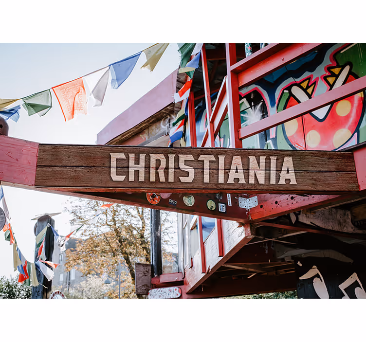 Soveværelse rullegardiner indgang til christiania københavn - TenStickers