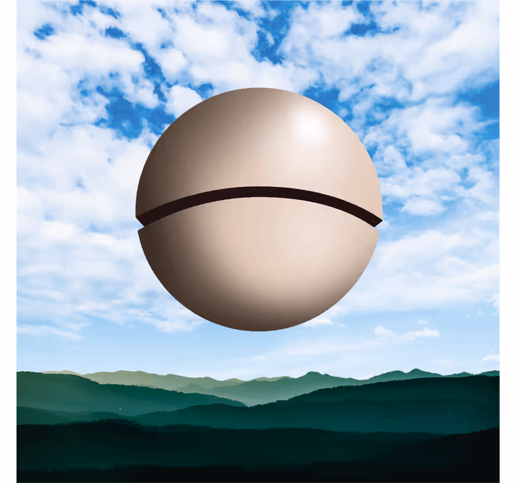 Rullegardiner til stue magritte sphere - TenStickers