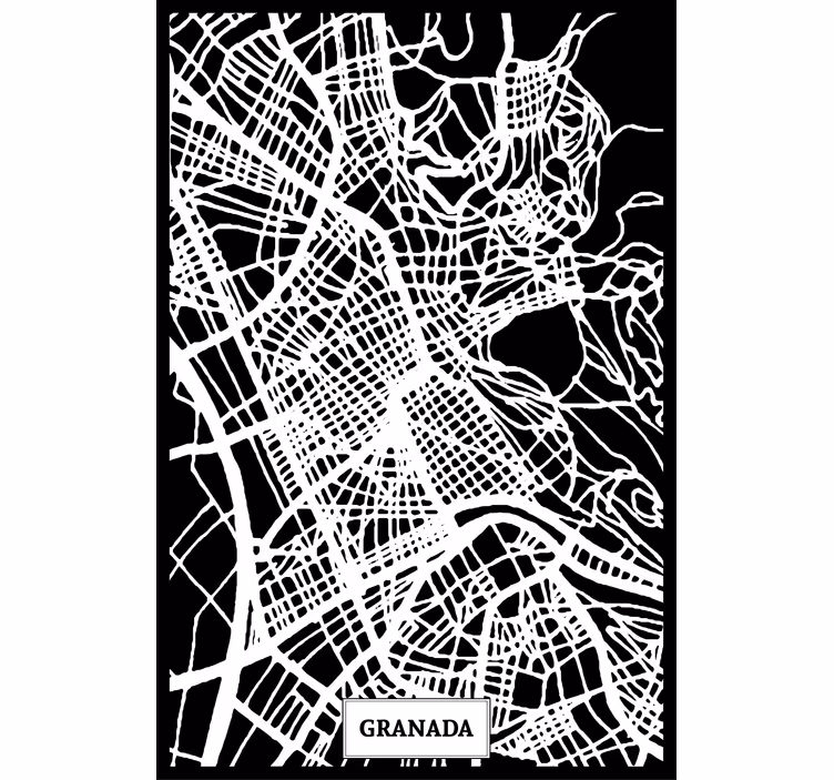 Rullegardiner til stue mapa topografisk granada - TenStickers
