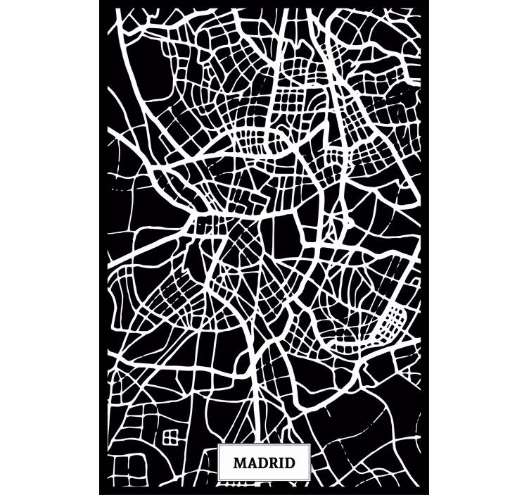 Rullegardiner til stue mapa topografisk madrid - TenStickers
