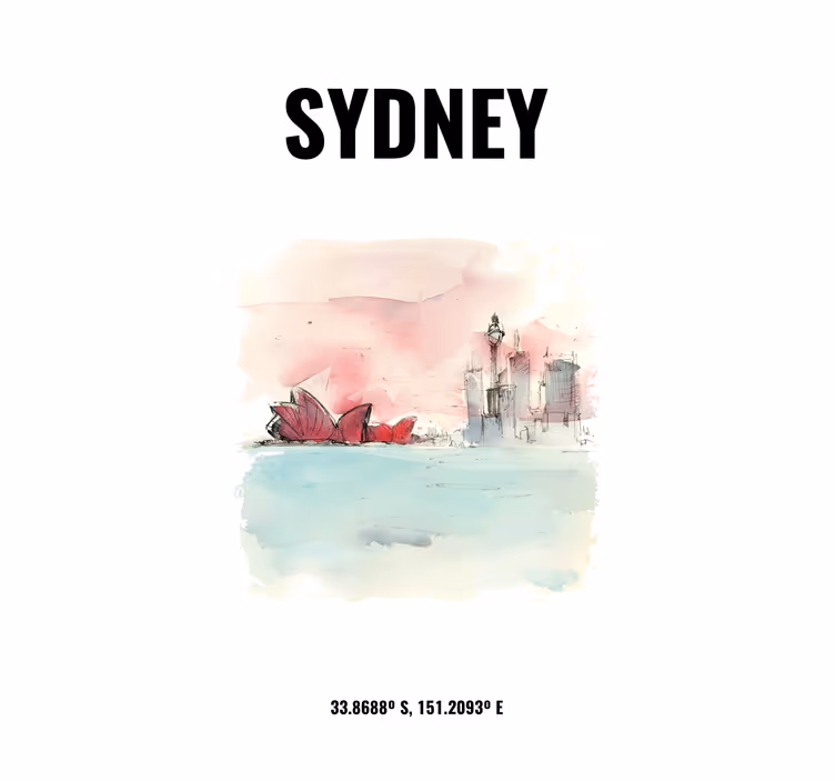 Rullegardiner til stue sydney koordinater - TenStickers