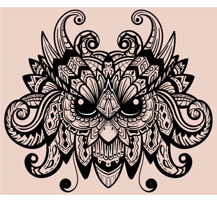 Soveværelse rullegardiner sort ugle illustration - TenStickers