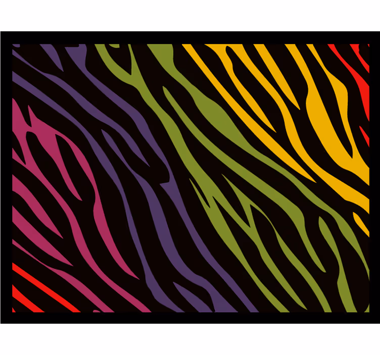 Soveværelse rullegardiner i regnbue zebra mønster - TenStickers