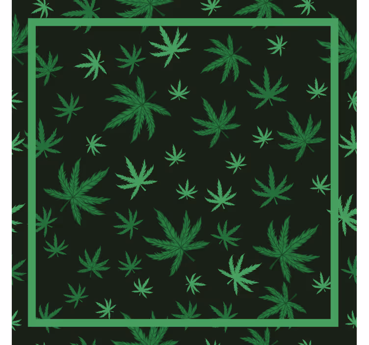 Soveværelse rullegardiner med marihuana blad - TenStickers