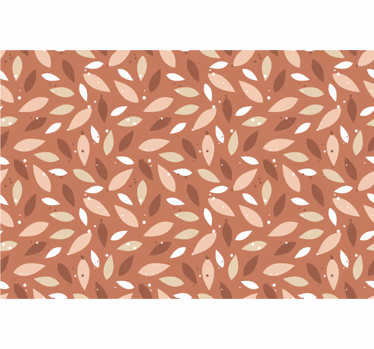 Soveværelse rullegardiner med terracotta bladmønster - TenStickers