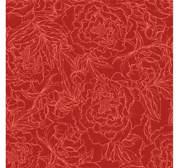 Soveværelse rullegardiner hollywood-regency rosedesign - TenStickers
