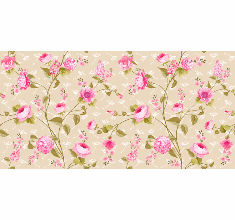 Soveværelse rullegardiner med vintage blomsterprint - TenStickers