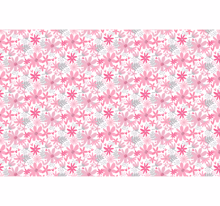 Soveværelse rullegardiner med blomsterprint 'yambo' pink - TenStickers