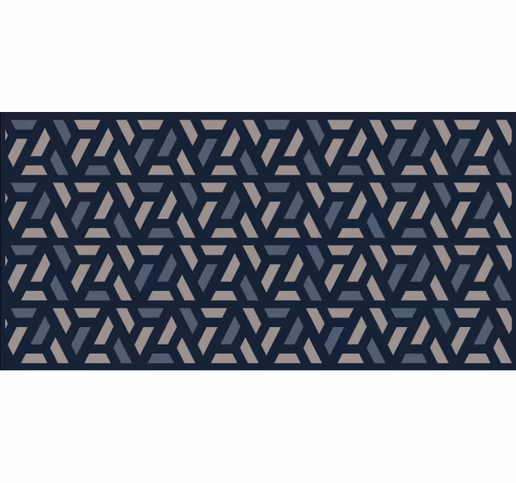 Soveværelse rullegardiner geometrisk blå og grå mønster - TenStickers