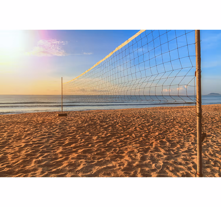 Soveværelse rullegardiner rød volley strand - TenStickers