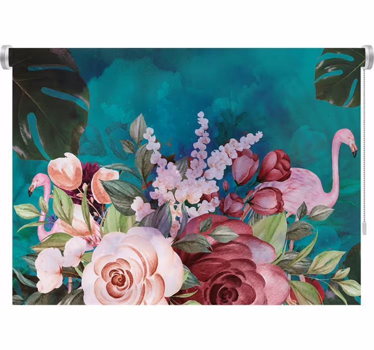 Soveværelse rullegardiner boheme blomster - TenStickers