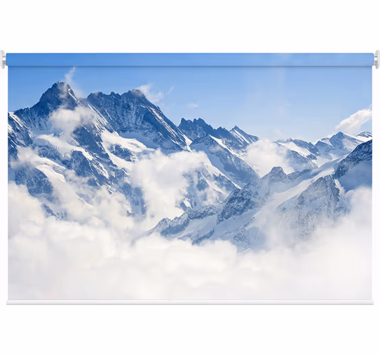 Soveværelse rullegardiner alpes landskab - TenStickers