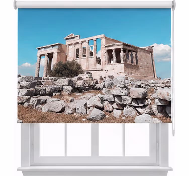 Soveværelse rullegardiner med storslået akropolis design - TenStickers