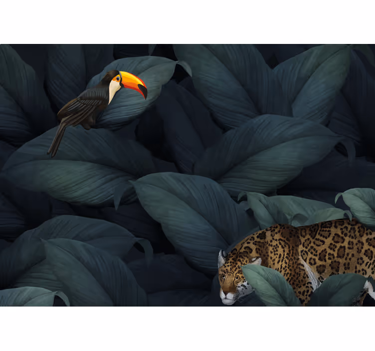 Soveværelse rullegardiner jungle nat - TenStickers